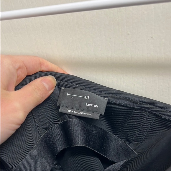 Aritzia Babaton Alice Strapless Tube Top Blouse Side Slit | Size XS Black - Picture 5 of 12